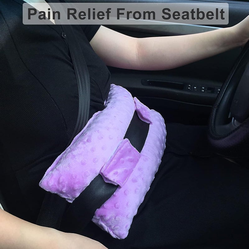 HapiPoppy Hysterectomy Pillow Abdominal Post Surgery Pillows with Pocket Comfort for Ice Heat Packs Tummy Tuck Belly Incision Recovery Seatbelt Gifts Women Patients (Lavender) - Image 2